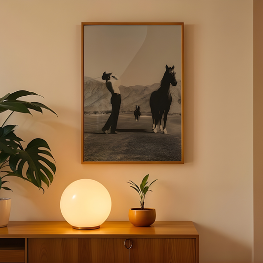 Vintage Cowboy Golf Poster Wall Art(Original Artwork)