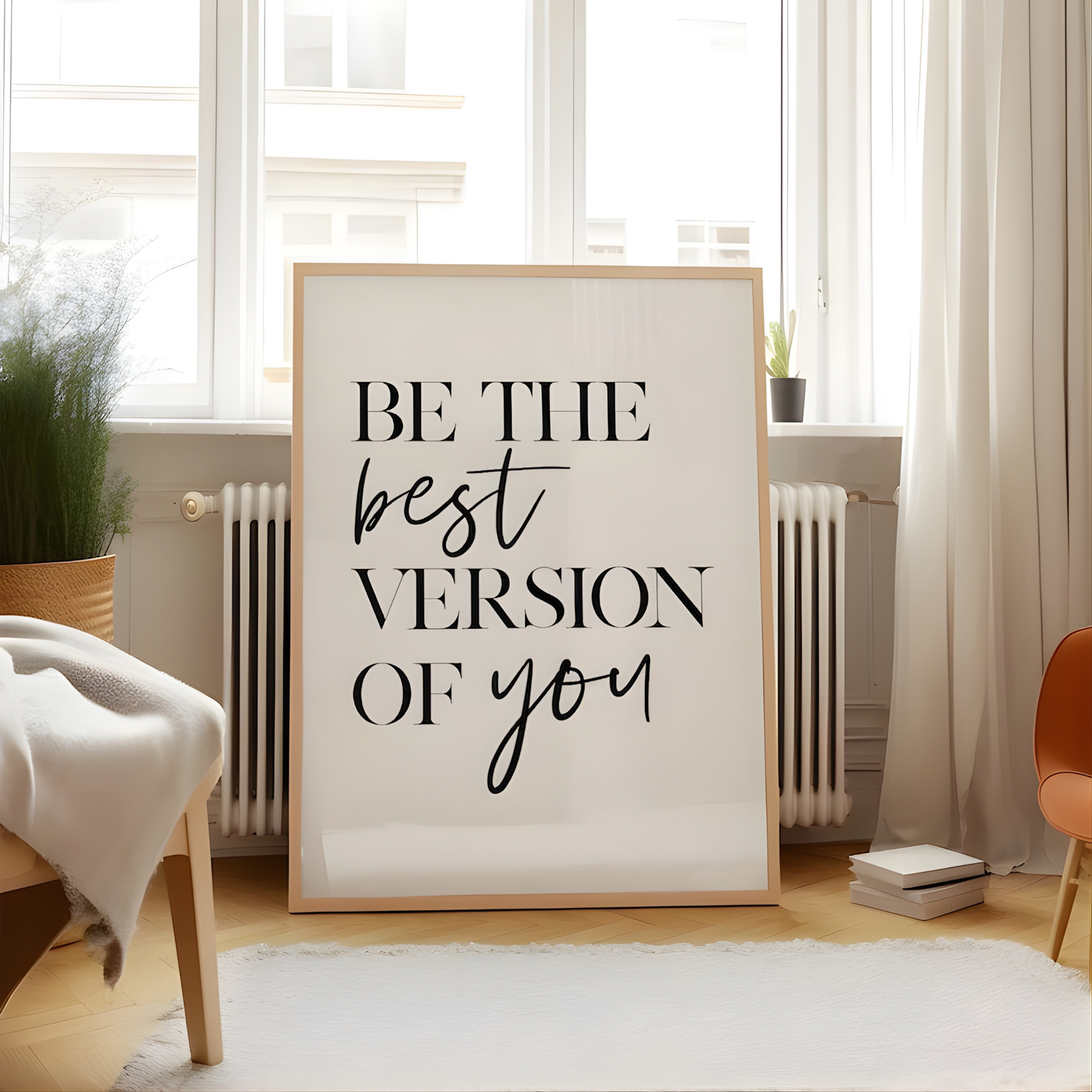 Be The Best Version Of You Inspirational Quotes Wall Art(Original Artwork)