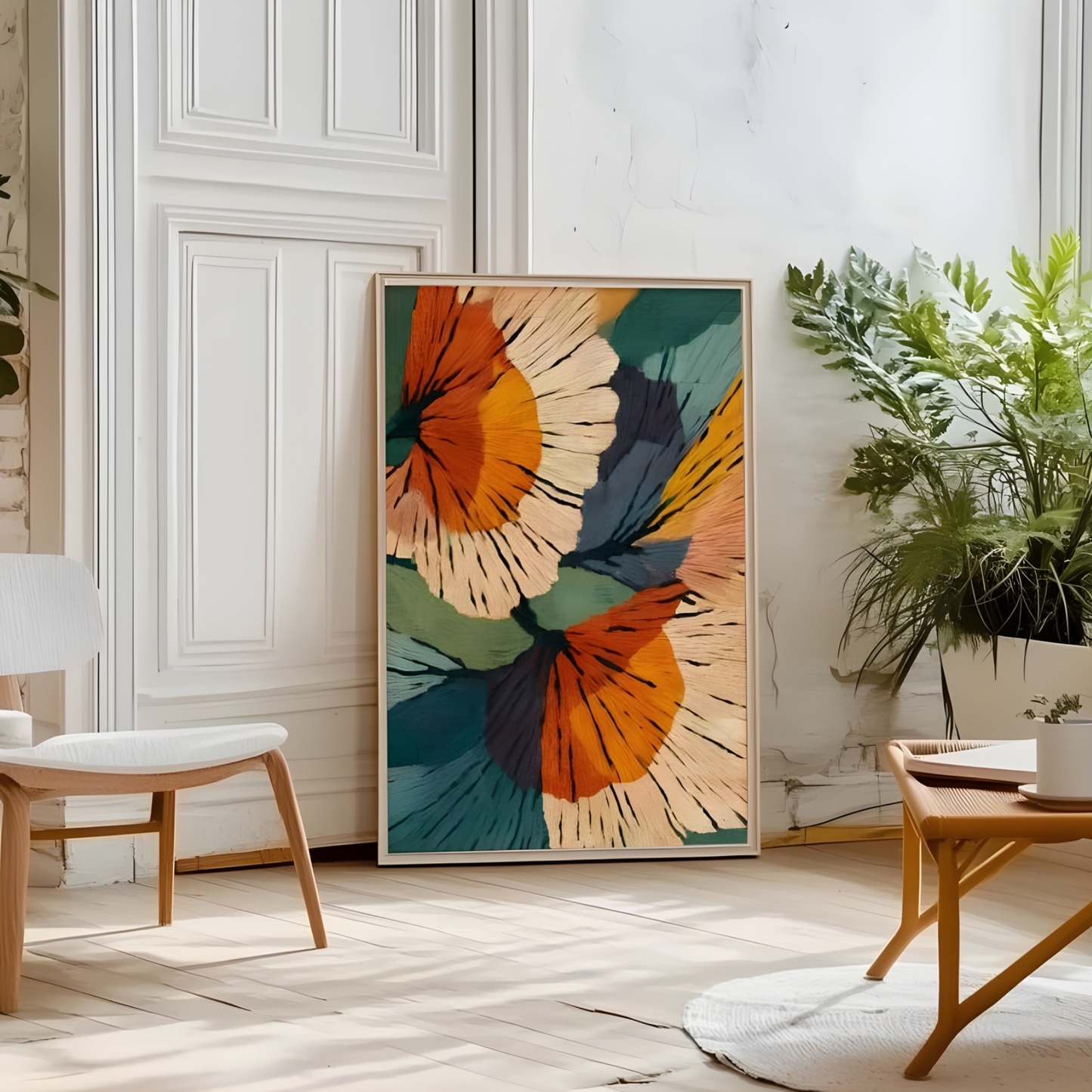 Abstract Botanical Modern Flower Wall Ar(Original Artwork)