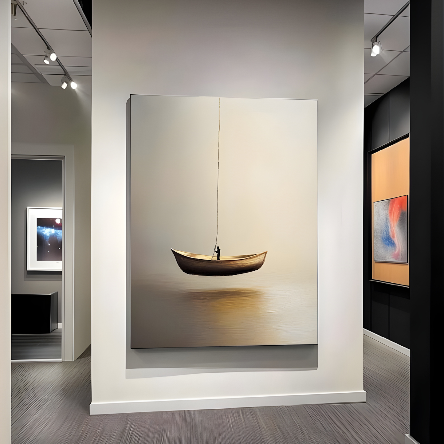 Surrealism Floating Ship Painting wall art(Original Artwork)