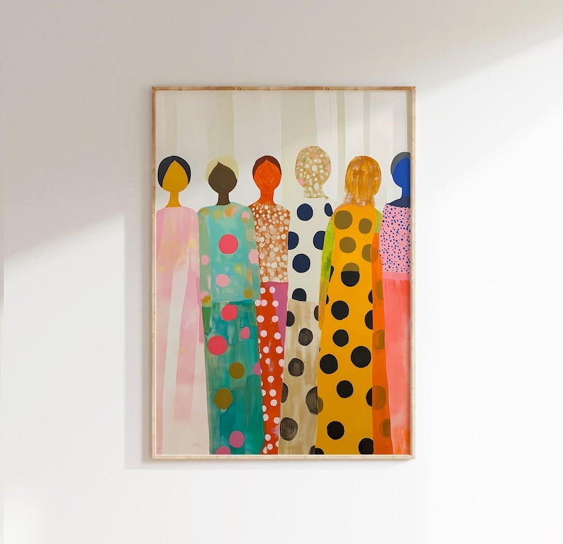 Modern colorful feminine print(Original Artwork)