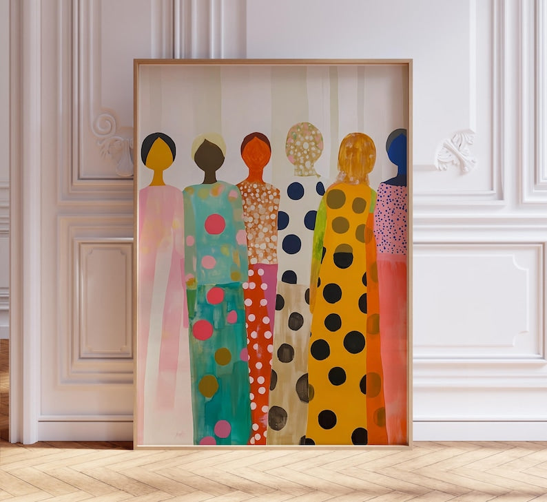 Modern colorful feminine print(Original Artwork)