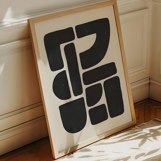 Beige Black Wall Art(Original Artwork)