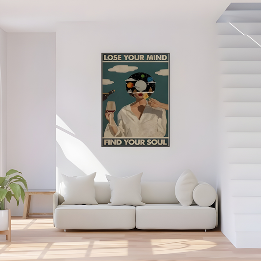 Lose Your Mind Find Your Soul Vintage Music-Inspired Wall Art(Original Artwork)