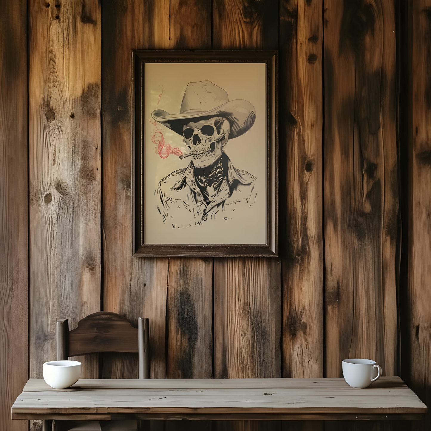 Cowgirl Western Vintage Eclectic Wall Art(Original Artwork)