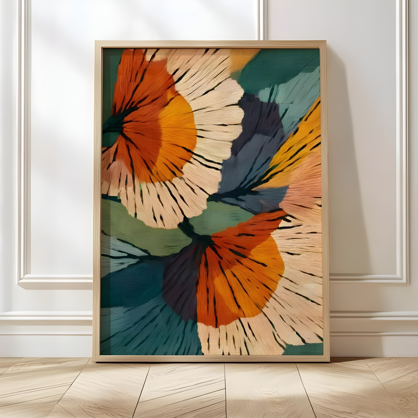 Abstract Botanical Modern Flower Wall Ar(Original Artwork)