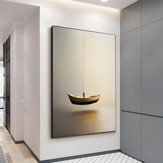 Surrealism Floating Ship Painting wall art(Original Artwork)