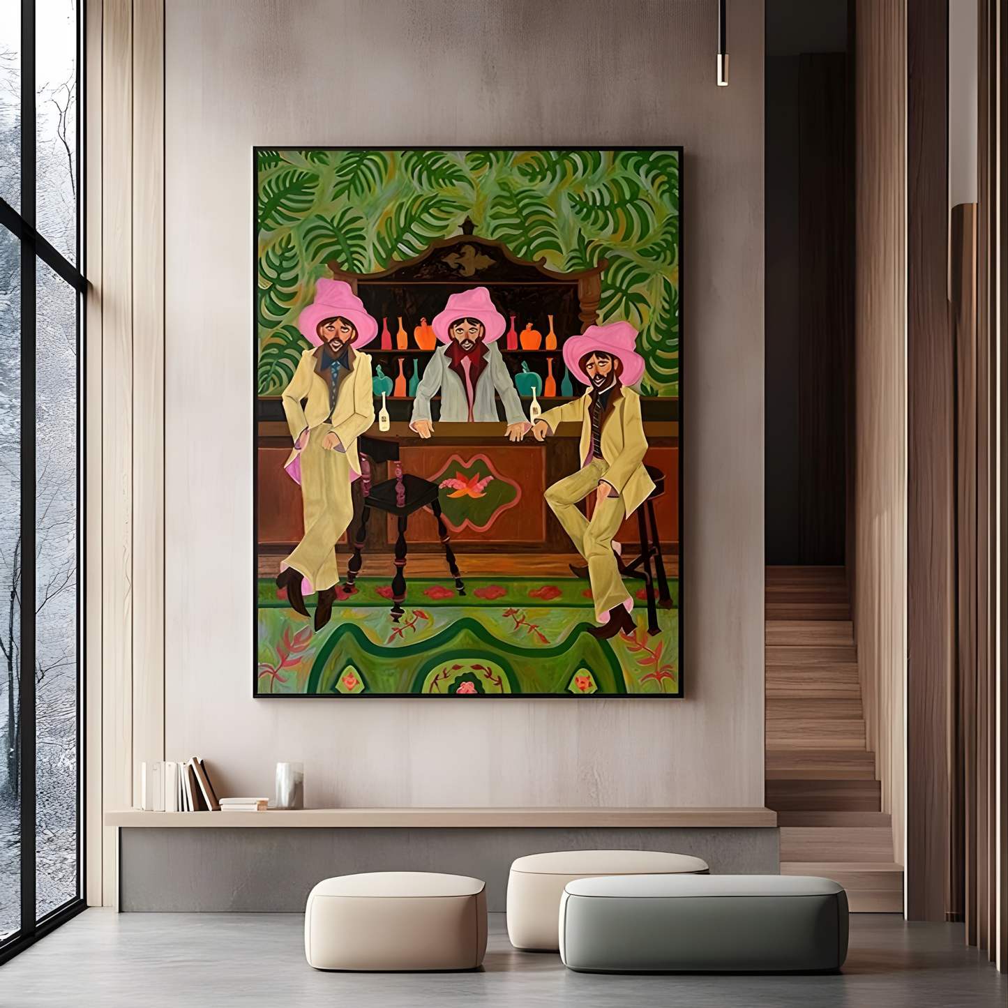 Western cowboy figure painting Wall Art(Original Artwork)