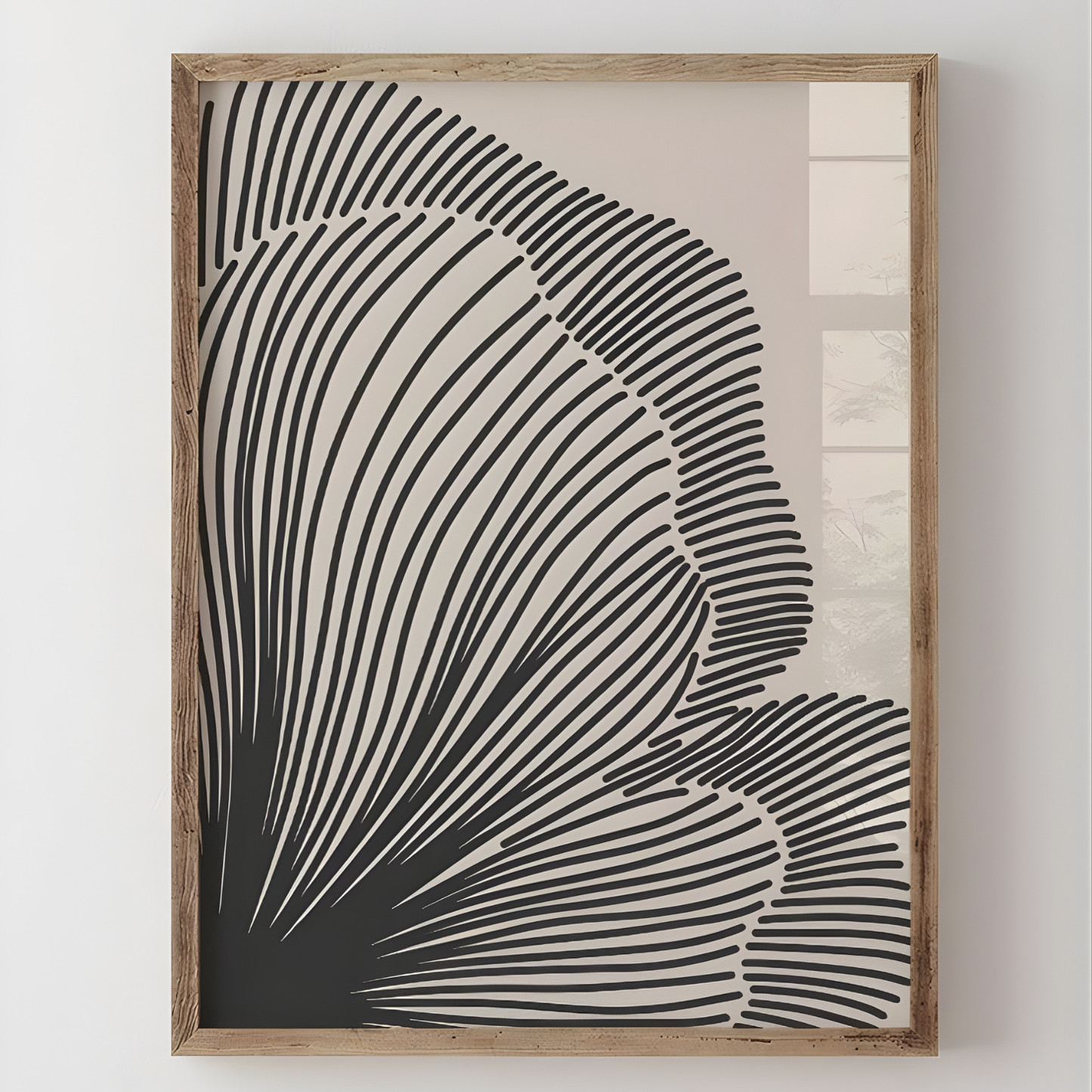 Neutral Lines Abstract Floral Downloadable Art Print(Original Artwork)