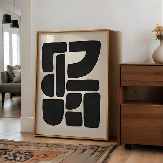 Beige Black Wall Art(Original Artwork)