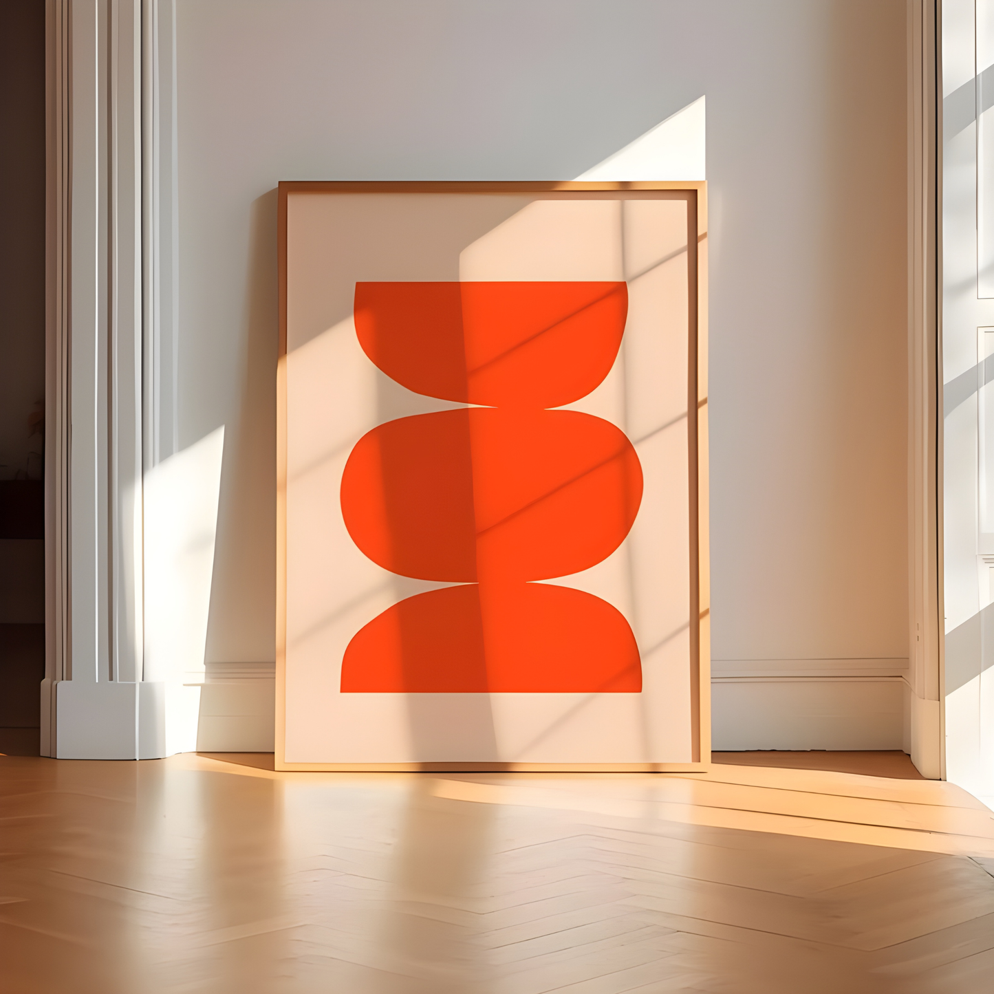 Orange Minimalist Abstract Printable Wall Art(Original Artwork)