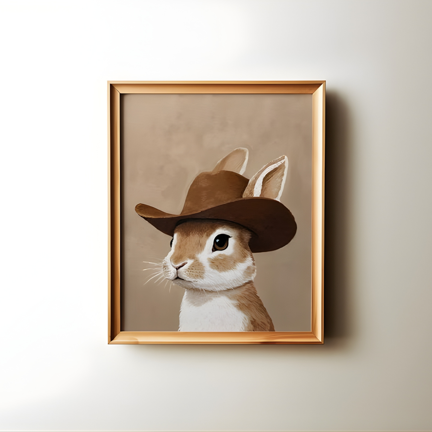 Cowboy Rabbit Western Nursery Animal Art(Original Artwork)