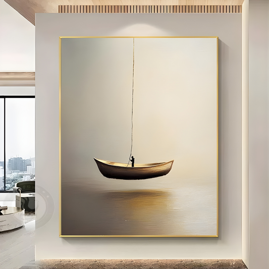 Surrealism Floating Ship Painting wall art(Original Artwork)