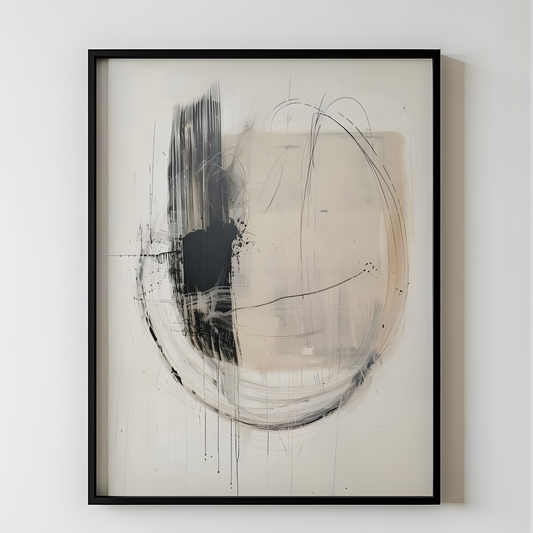 Minimalist Circle Geometric Abstract Printable Art(Original Artwork)