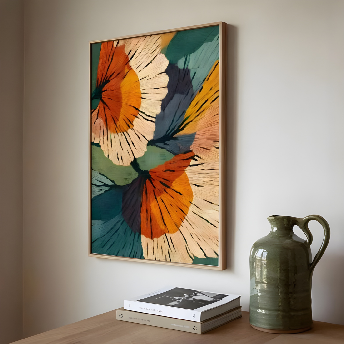 Abstract Botanical Modern Flower Wall Ar(Original Artwork)