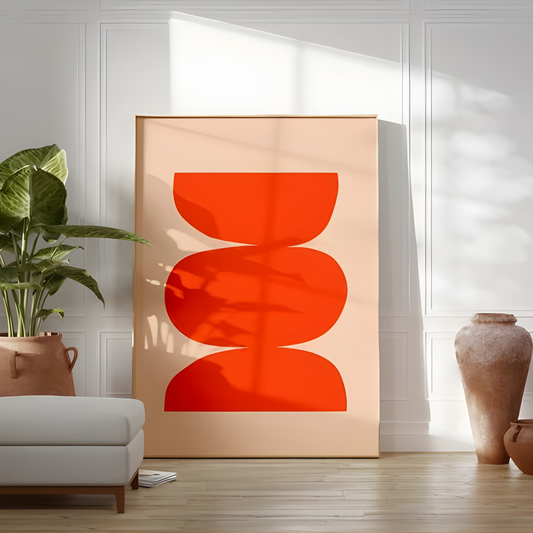 Orange Minimalist Abstract Printable Wall Art(Original Artwork)