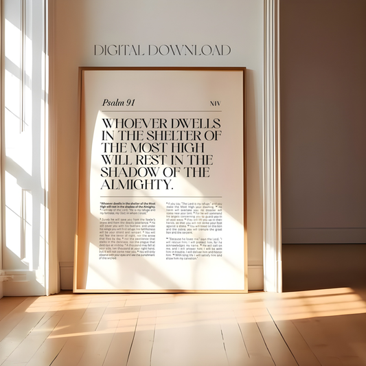 Bible Chapter Poster, Bible verse wall art