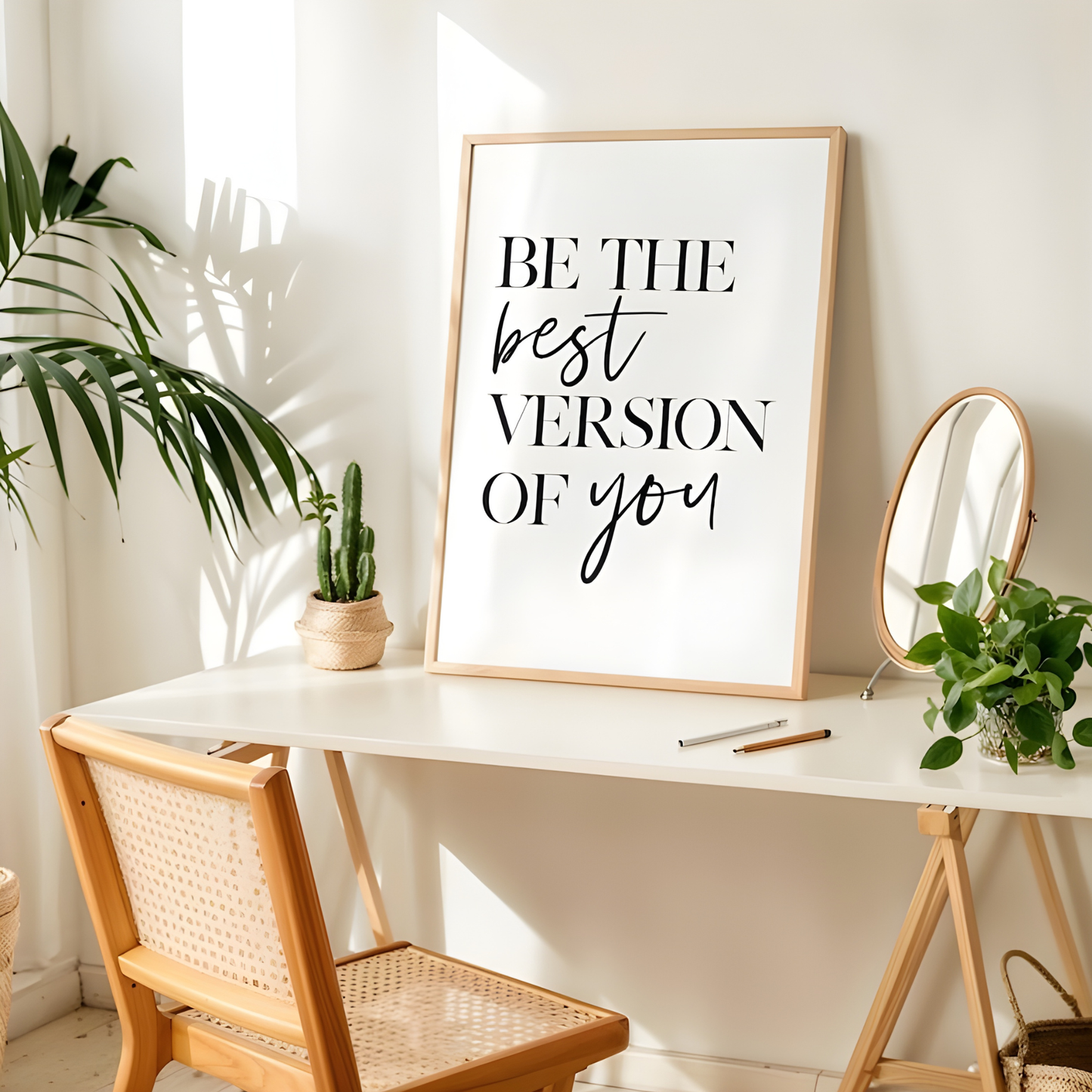 Be The Best Version Of You Inspirational Quotes Wall Art(Original Artwork)