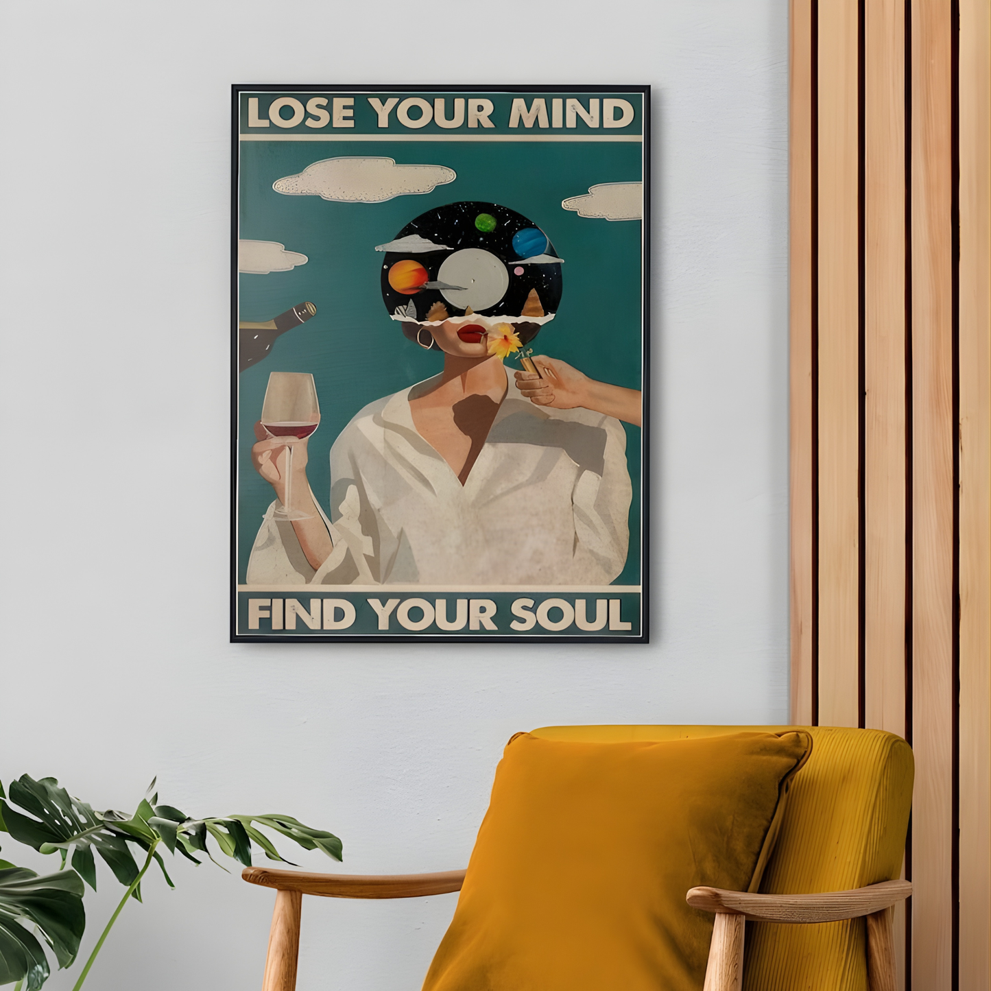 Lose Your Mind Find Your Soul Vintage Music-Inspired Wall Art(Original Artwork)