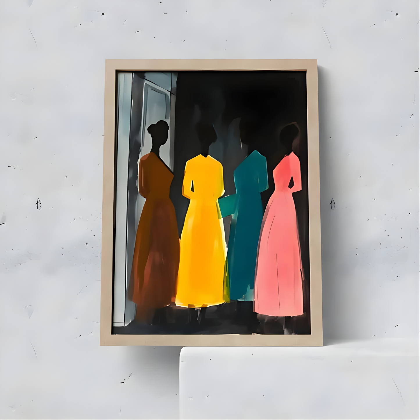 Women in Colorful Dresses Retro Poster(Original Artwork)