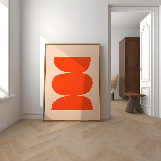 Orange Minimalist Abstract Printable Wall Art(Original Artwork)