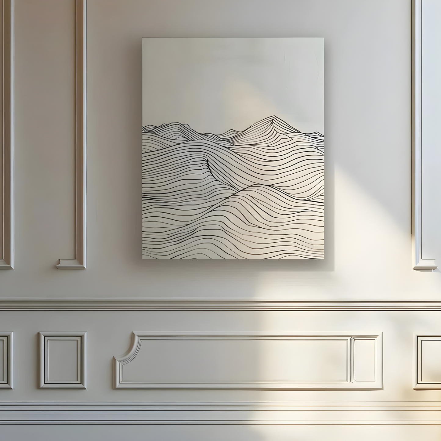 Minimalist Lines Mountain Art(Original Artwork)