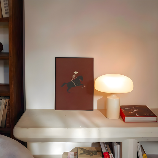 Skeleton Cowboy Illustration Bucking Bronco Print(Original Artwork)