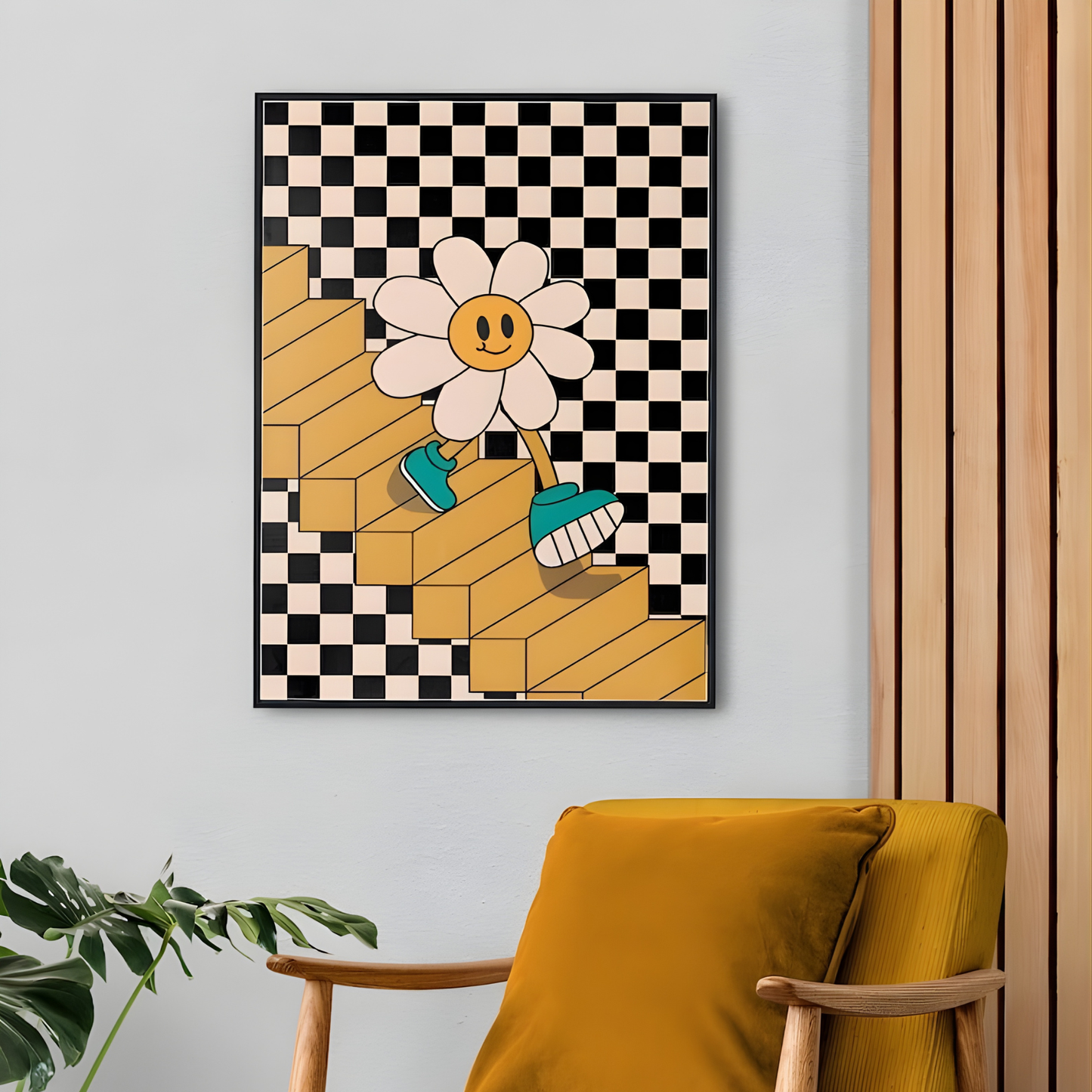 Flower Digital Retro Wall Art(Original Artwork)