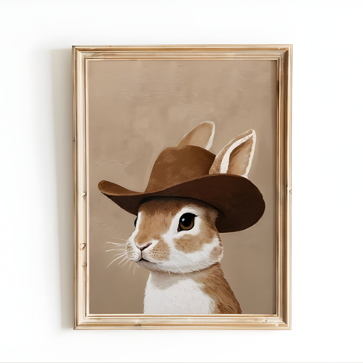 Cowboy Rabbit Western Nursery Animal Art(Original Artwork)